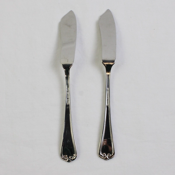 Lot of 2 Lenox Butlers Gourmet (Stainless) Flat Handle Master Butter Knife