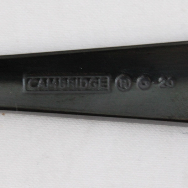 Lot Of 4 Cambridge Silver Rhiannon Black (Stainless) Flatware Soup Spoons 8"