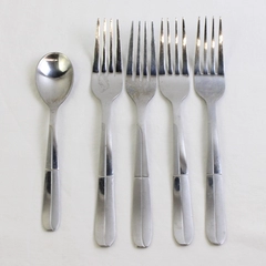 Lot Of 5 Cambridge Silver Asher-Sand (Stainless) Flatware 4 Dinner Forks 1 Spoon