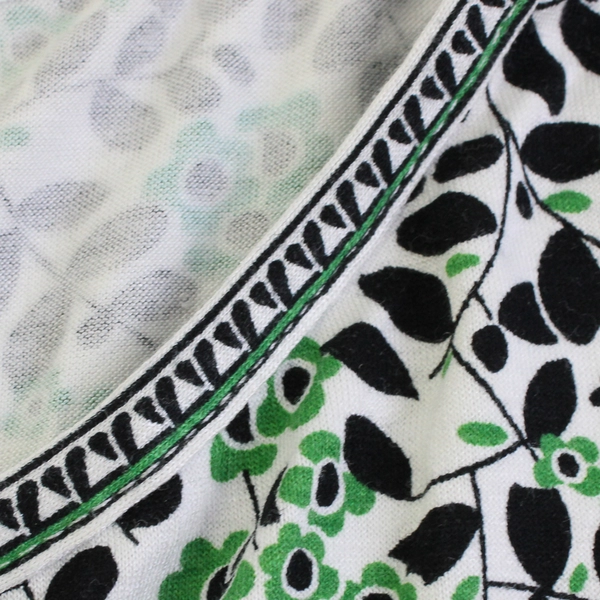 Max Studio Green Black White Floral Short Sleeve Shirt Pattern Women's Size 1X