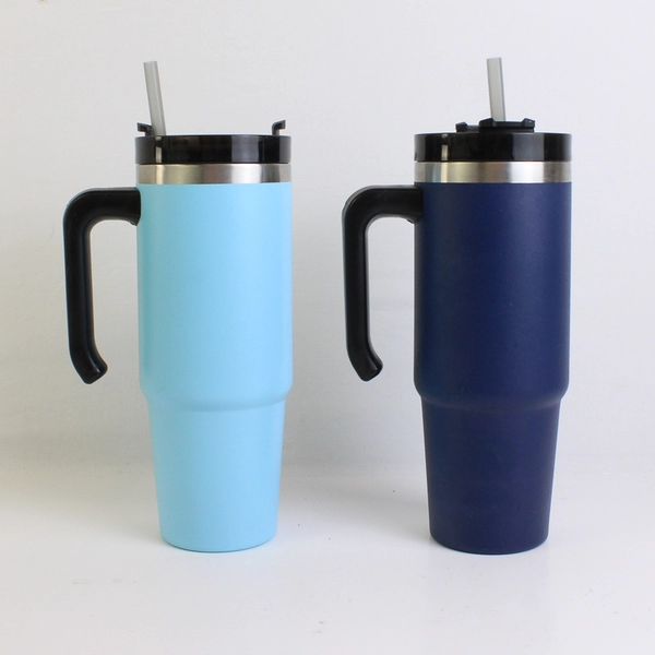 Lot of 2 SUS 304 Stainless Travel Mugs Advertising Marsh McLennan Agency