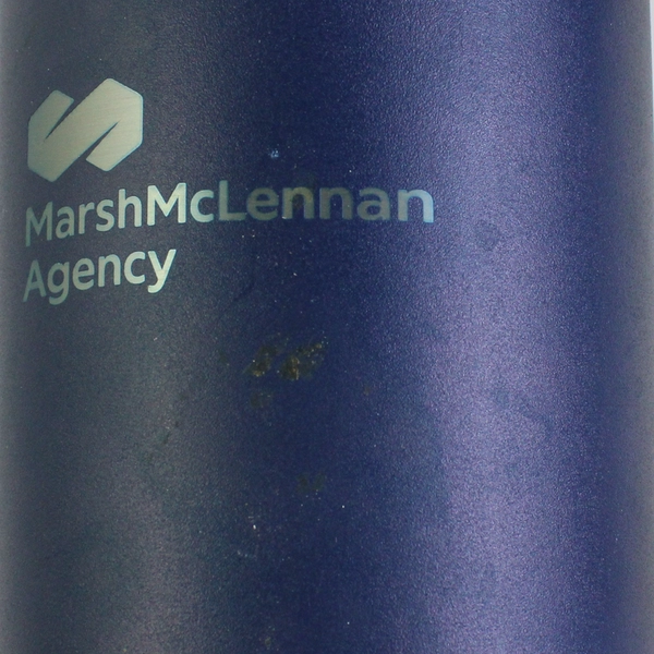 Lot of 2 SUS 304 Stainless Travel Mugs Advertising Marsh McLennan Agency