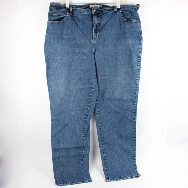 Faded Glory Women's 24W Blue Classic Stretch Tapered Jeans 