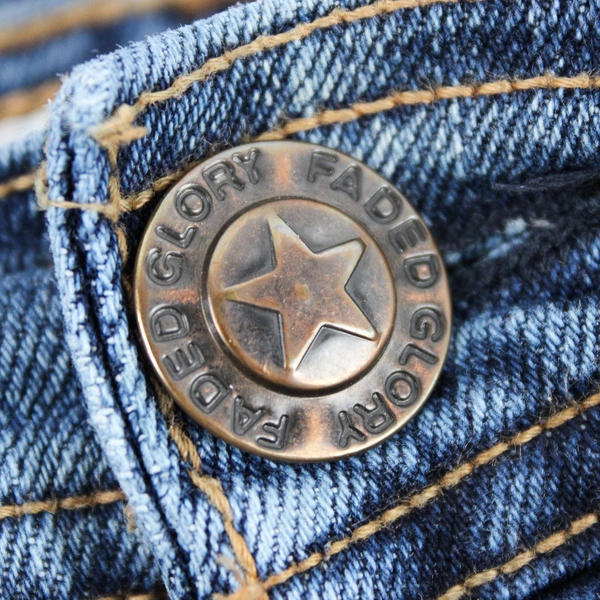 Faded Glory Women's 24W Blue Classic Stretch Tapered Jeans 