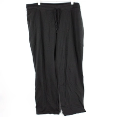 Hanes Women's XXL Black Straight Leg Sweatpants with Drawstring Waist