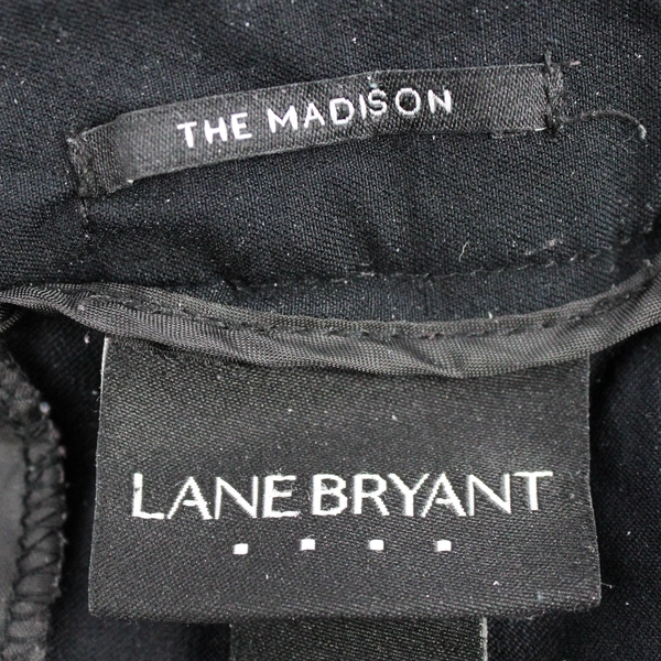 Lane Bryant The Madison Women's 22 Black Stretch Tapered Leg Trouser