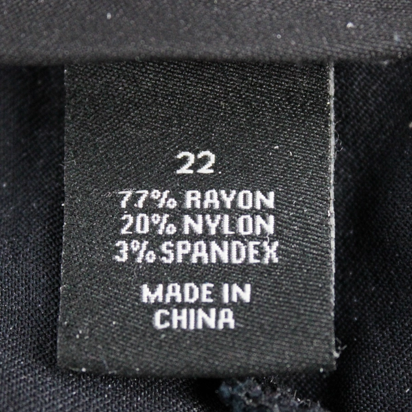 Lane Bryant The Madison Women's 22 Black Stretch Tapered Leg Trouser