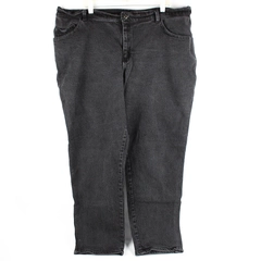 Riders Denim Women's 22W Black High Rise Tapered Leg Jeans