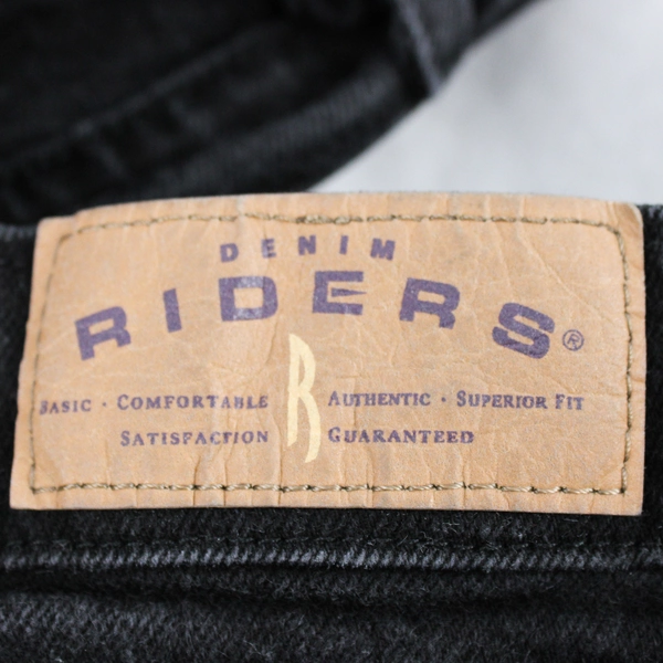 Riders Denim Women's 22W Black High Rise Tapered Leg Jeans