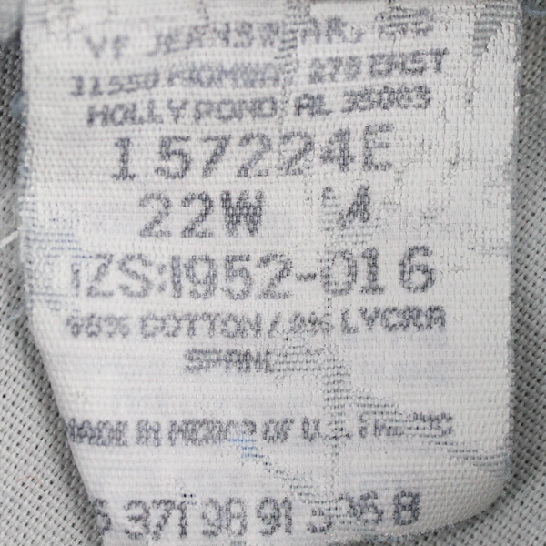 Riders Denim Women's 22W Black High Rise Tapered Leg Jeans