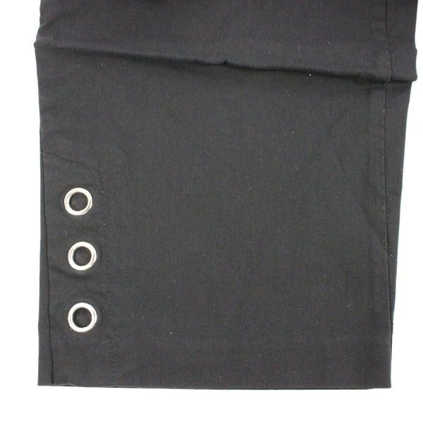 Zac & Rachel Women's 22W Black Pull-On Stretch Capris with Grommet Detailing 
