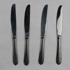 Lot Of 4 Hampton Silversmiths Quattro (Stainless) Flatware Dinner Knives 9.25"