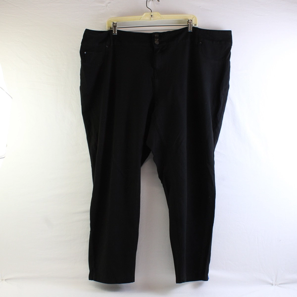 Terra & Sky Women's 24W Black Stretch Tapered Leg Jeggings