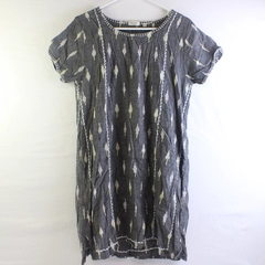 Dylan Women's M Gray 100% Cotton Stitch Detail Shirt-Dress