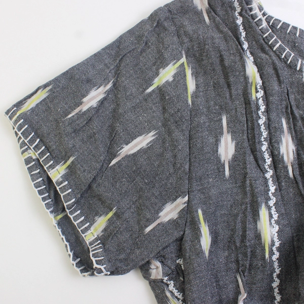 Dylan Women's M Gray 100% Cotton Stitch Detail Shirt-Dress