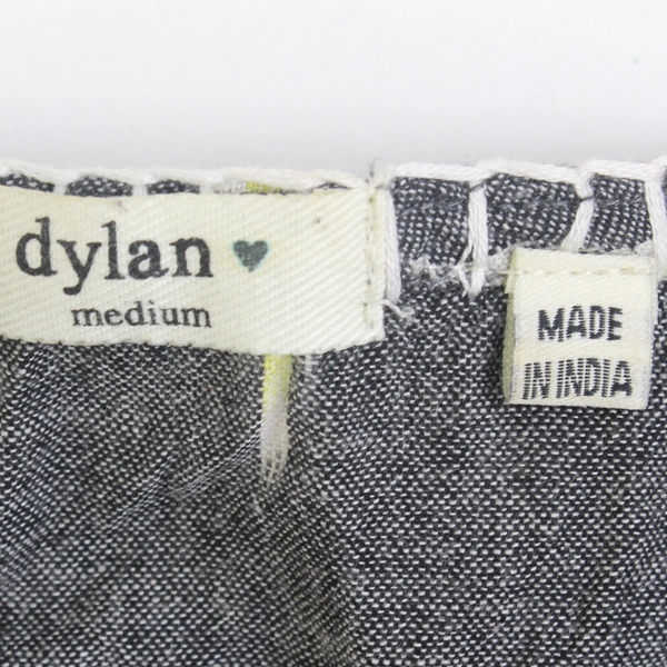 Dylan Women's M Gray 100% Cotton Stitch Detail Shirt-Dress