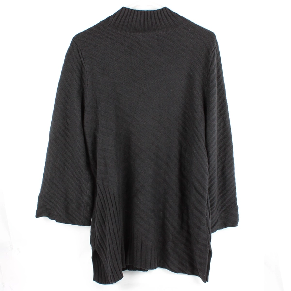 Charter Club Women's L Oversized Black Knit Turtleneck Sweater 
