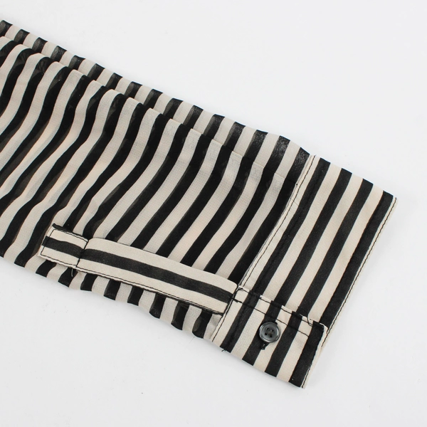 Old Navy Women's XL Striped Long Sleeve Sheer Button-Up Blouse