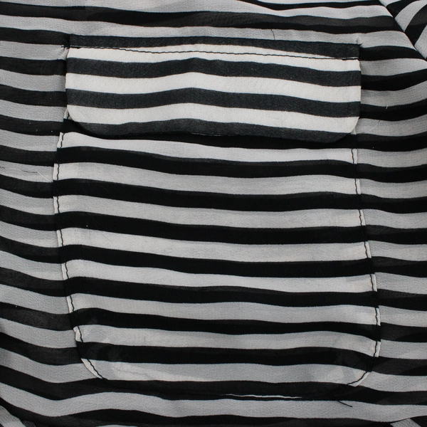 Old Navy Women's XL Striped Long Sleeve Sheer Button-Up Blouse