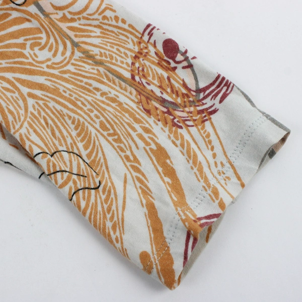 CAbi Women's L Multicolor Floral Wrap Top 3/4 Sleeve Blouse