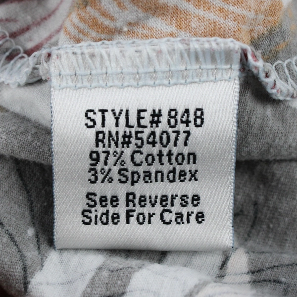 CAbi Women's L Multicolor Floral Wrap Top 3/4 Sleeve Blouse