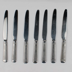 Lot Of 7 Martha Stewart Flatware MFS1 (Stainless) Dinner Knives 9" Long