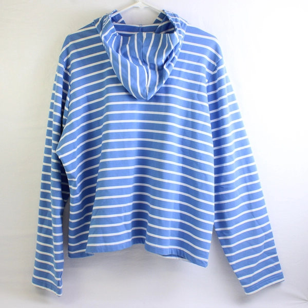 IZOD Movement Stretch Women’s 2X Blue and White Striped Zip Up Jacket