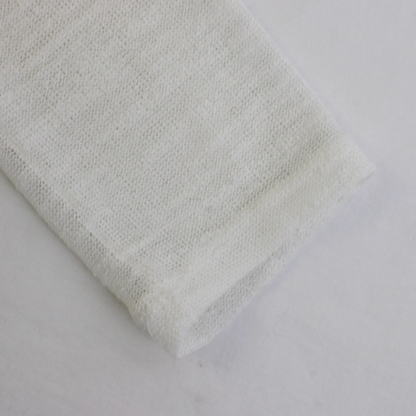 Olive & Oak Women's L White Knit Semi-Sheer Half Sleeve Top