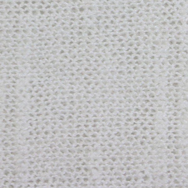 Olive & Oak Women's L White Knit Semi-Sheer Half Sleeve Top