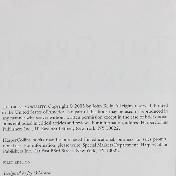 The Great Mortality An Intimate History of the Black Death John Kelly 2005 HC DJ