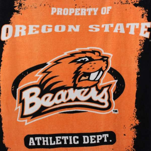 The Northwest OSU Beavers Fleece Throw Blanket Orange/Black 49.5" x 58"