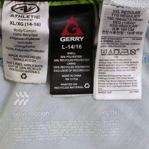 Lot of 4 Multiple Brands Child's 14/16 Basketball and Swim Shorts