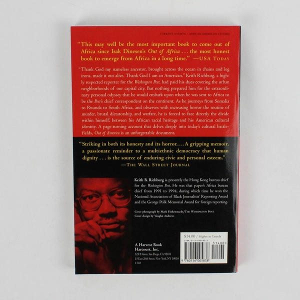 Out of America A Black Man Confronts Africa by Keith B Richburg 1998 Paperback