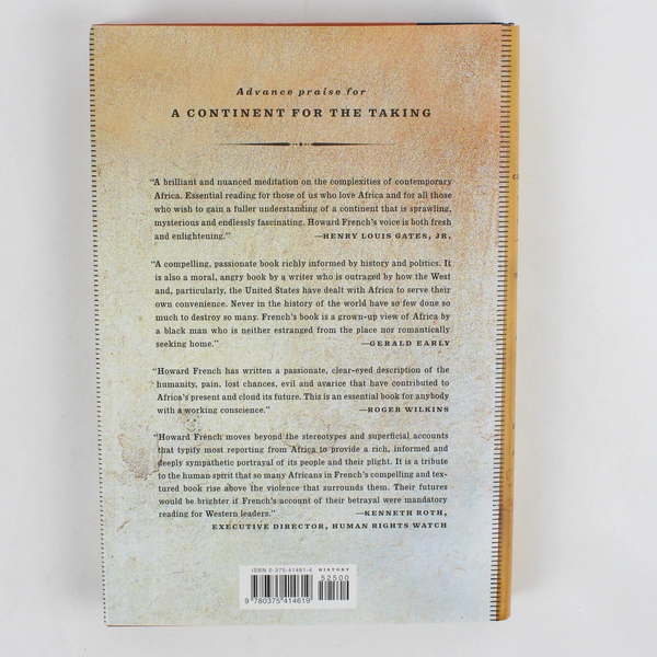 A Continent for the Taking by Howard W French 1st Edition 2004 Hardcover DJ