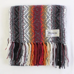 Ruashka Alpaca Southwestern Aztec Diamond Design Wool Scarf 62"