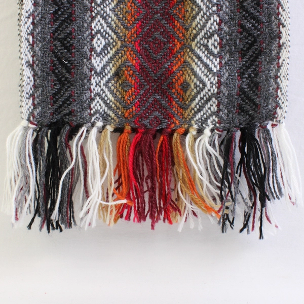 Ruashka Alpaca Southwestern Aztec Diamond Design Wool Scarf 62"