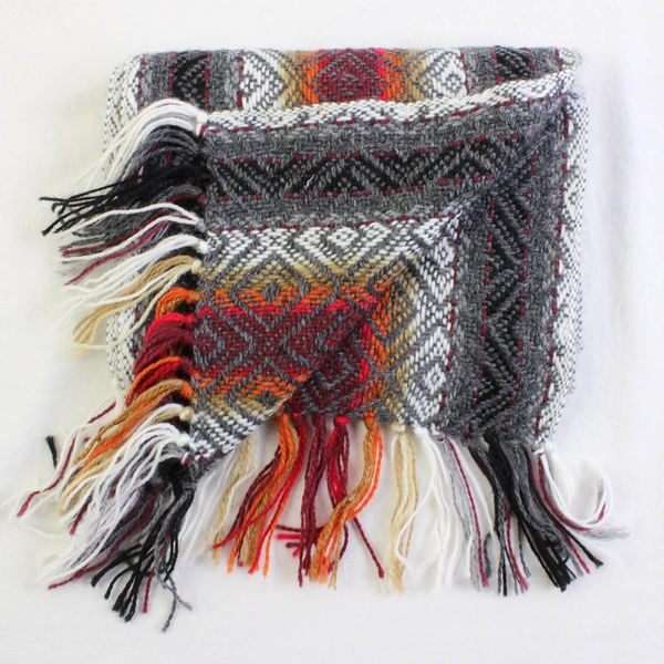 Ruashka Alpaca Southwestern Aztec Diamond Design Wool Scarf 62"