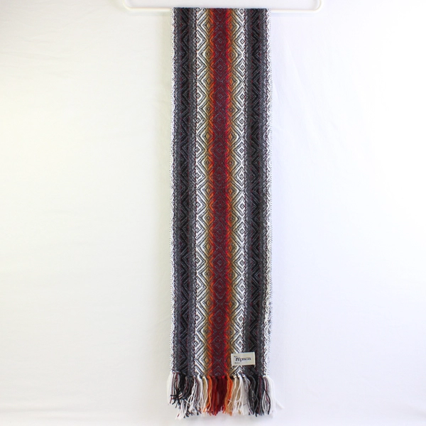 Ruashka Alpaca Southwestern Aztec Diamond Design Wool Scarf 62"