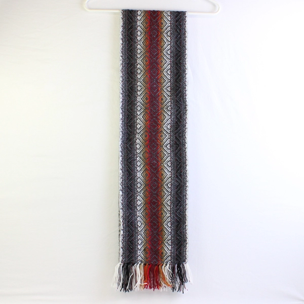 Ruashka Alpaca Southwestern Aztec Diamond Design Wool Scarf 62"