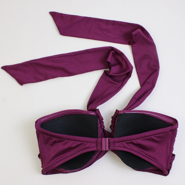 Seafolly Plum Purple Halter Bikini Top Women's Size 10