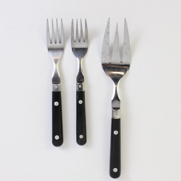 Lot Of 3 Washington Forge Mardi Gras-Navy-Cobalt (Stainless) Forks 1 Serving