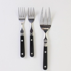 Lot Of 3 Washington Forge Mardi Gras-Navy-Cobalt (Stainless) Forks 1 Serving