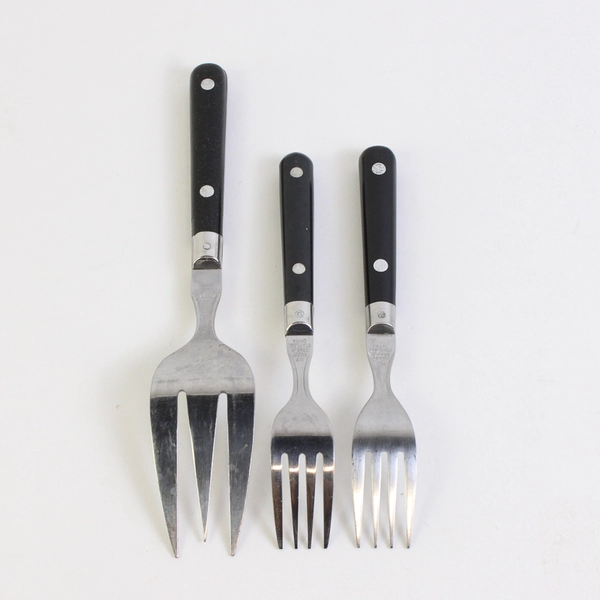 Lot Of 3 Washington Forge Mardi Gras-Navy-Cobalt (Stainless) Forks 1 Serving