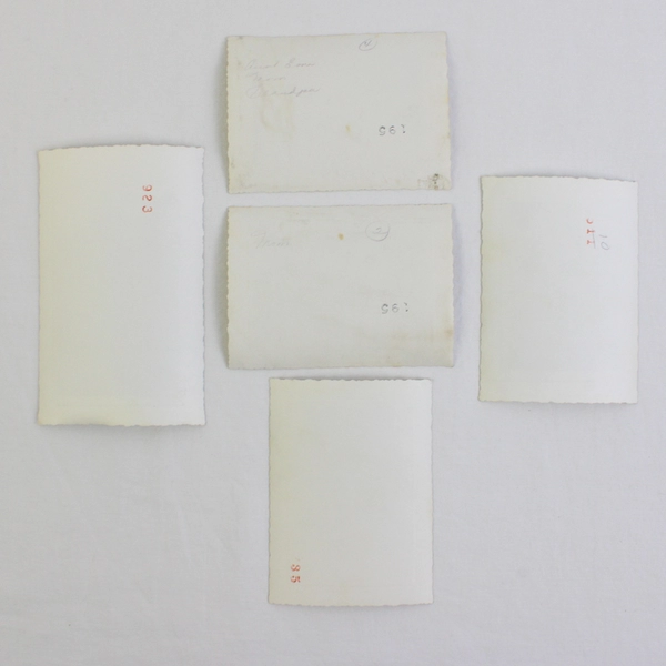 Lot of 5 Vintage 1940s Black and White Oregon Family Vacation Deckled Photos