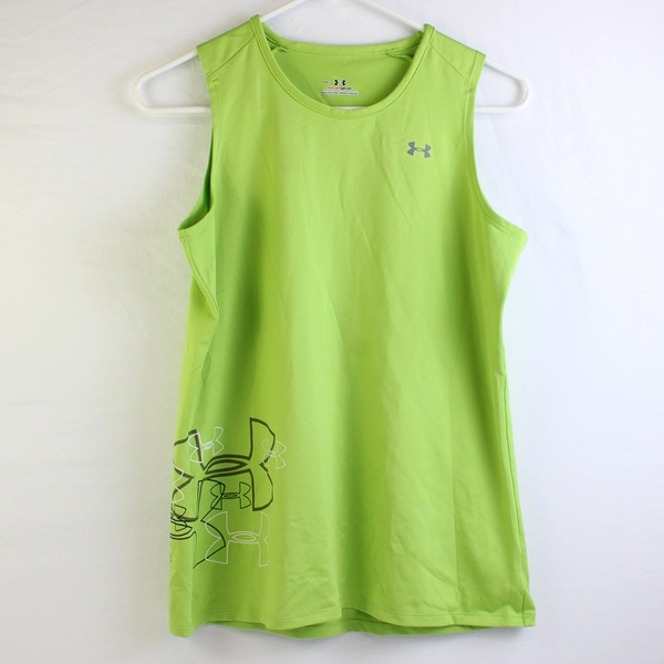 Under Armor Heat Gear Lime Green Athletic Tank Top Women's Size Medium