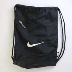 Nike Swoosh Black Drawstring Workout Gym Bag
