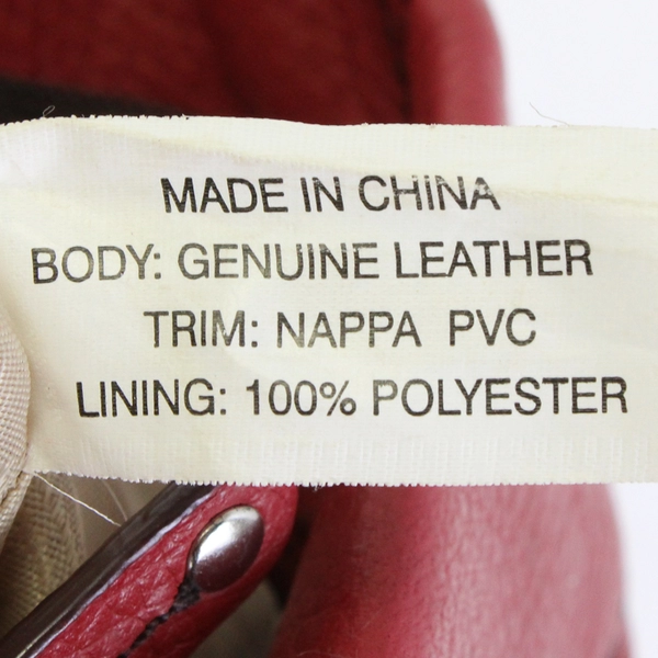 Tignanello Red Leather Crossbody Shoulder Bag, Carrying Strap & Metal Hardware