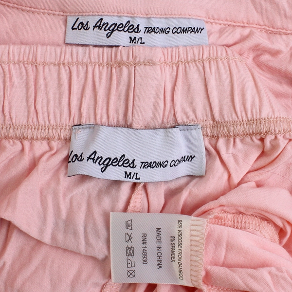 2 Pc Los Angeles Trading Company Pink Wine Lover Pajama Set Women's M/L