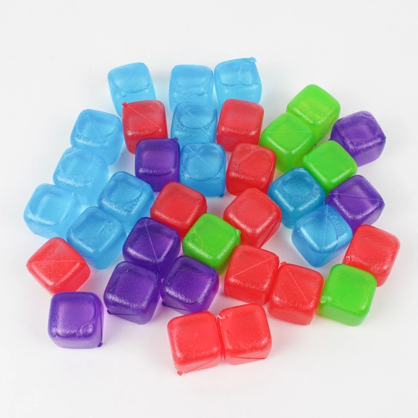Urban Essentials 35 Out Of 56 Colorful Multicolor Reusable Plastic Ice Cubes