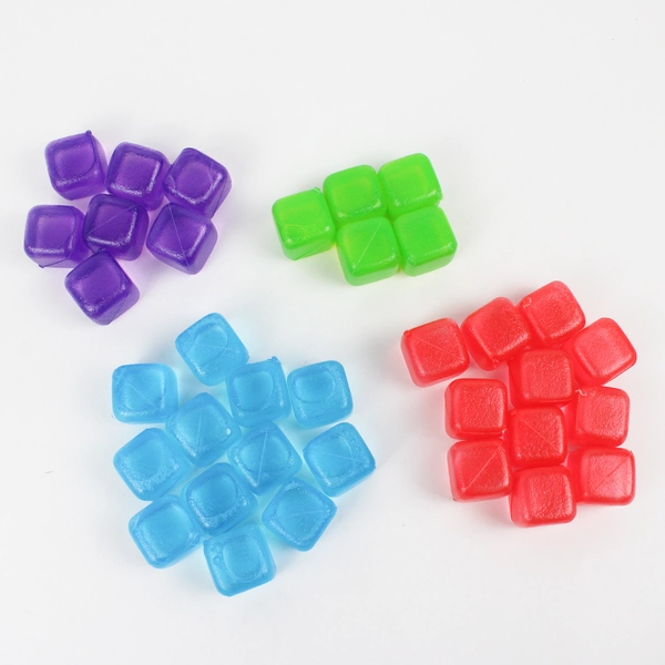 Urban Essentials 35 Out Of 56 Colorful Multicolor Reusable Plastic Ice Cubes